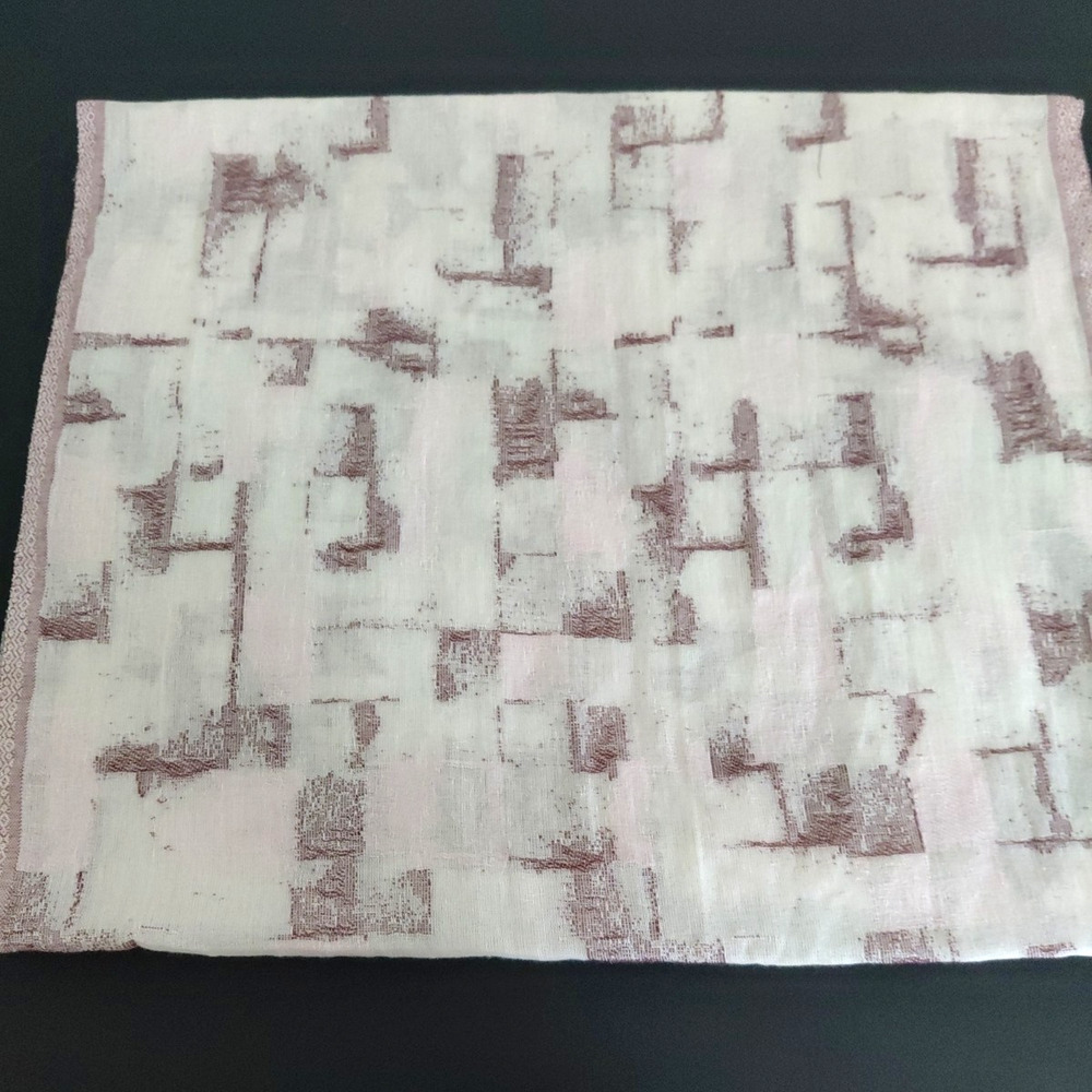 J. Jill Pure Jill Cotton Cream Gray Pink Geometric Confetti Infinity Scarf Chic - Picture 3 of 7